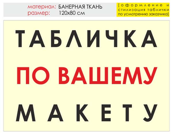 Информационный щит "табличка по вашему макету" (банер, 120х90 см) t14 - Охрана труда на строительных площадках - Информационные щиты - Магазин охраны труда ИЗО Стиль